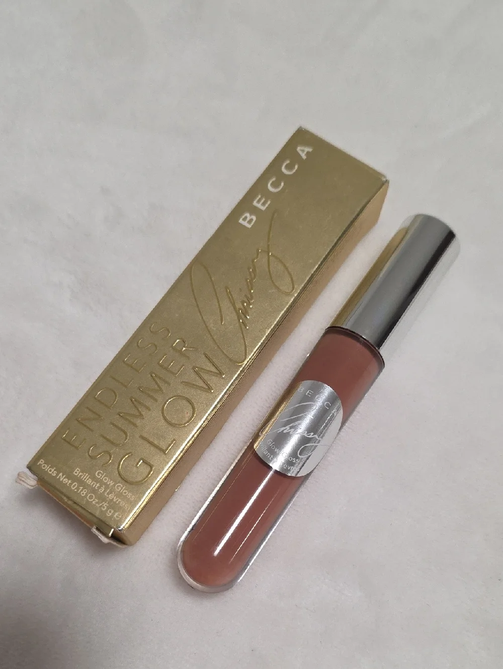 NIB BECCA x Chrissy Teigen Glow Lip Gloss in Malibu Soleil
